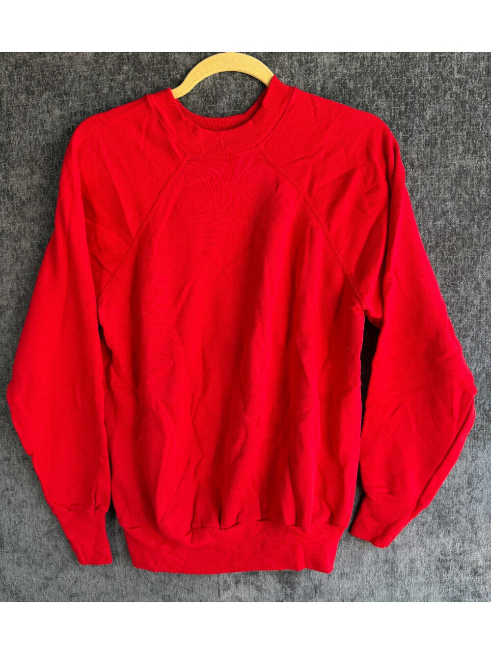 Vintage 80s Pannill Sweatshirt Mens Large Red Blank Crewneck Raglan USA